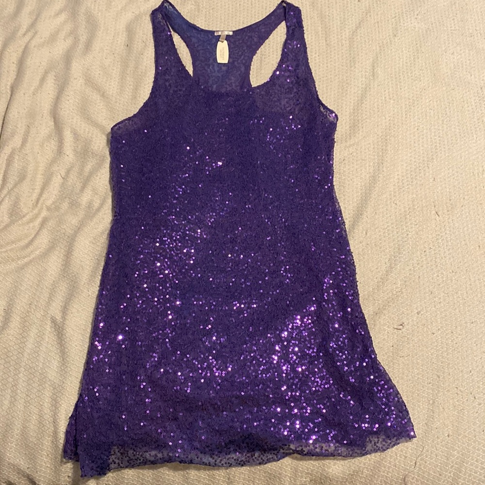 Victoria's Secret Purple Sequin Chemise